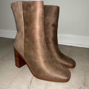 Dolce Vita Tan Suede Heeled Boots